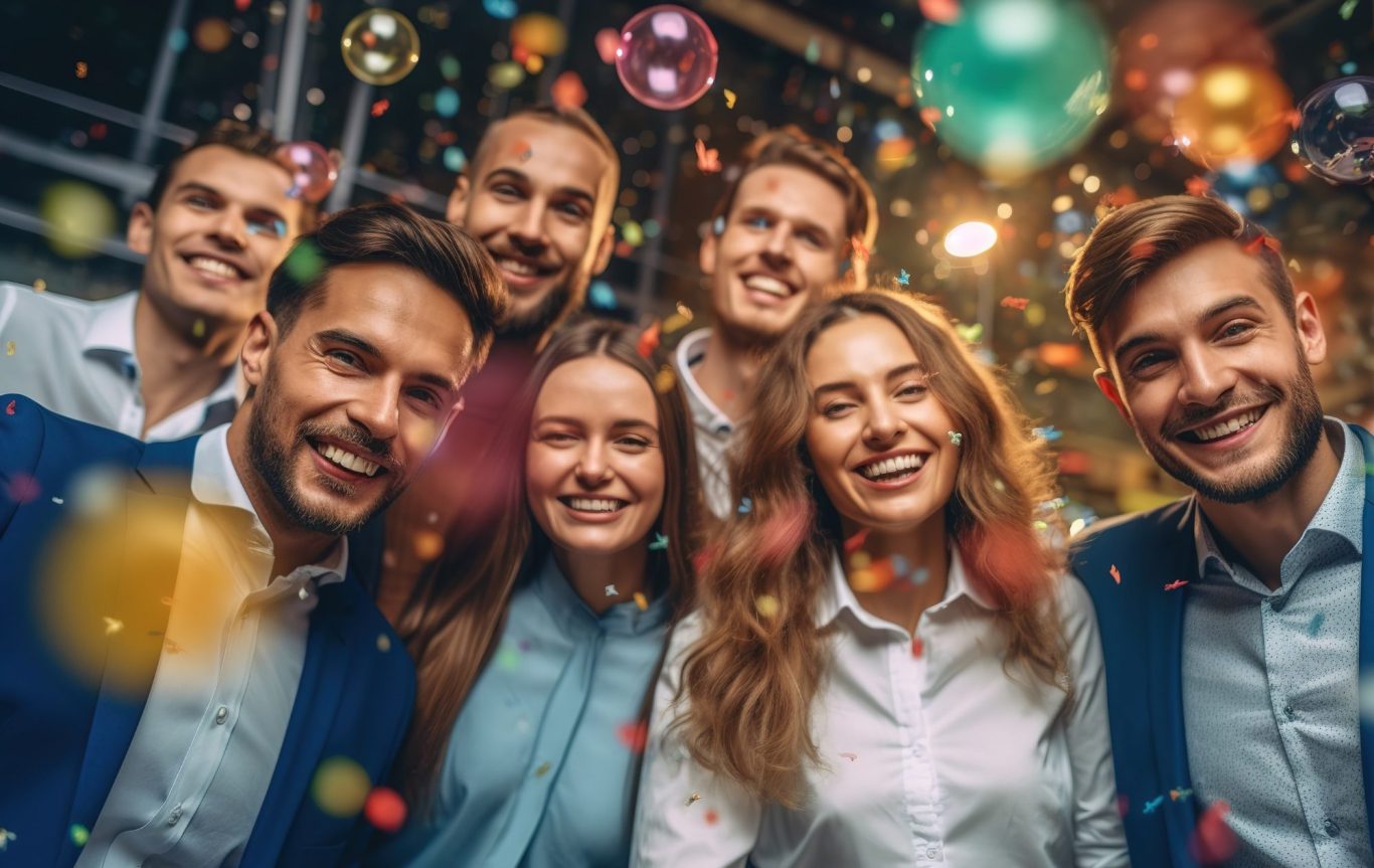 7 feiernde Menschen 7 feiernde Menschen